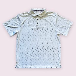 Ben Hogan Golf Flags Conversational Polo in White